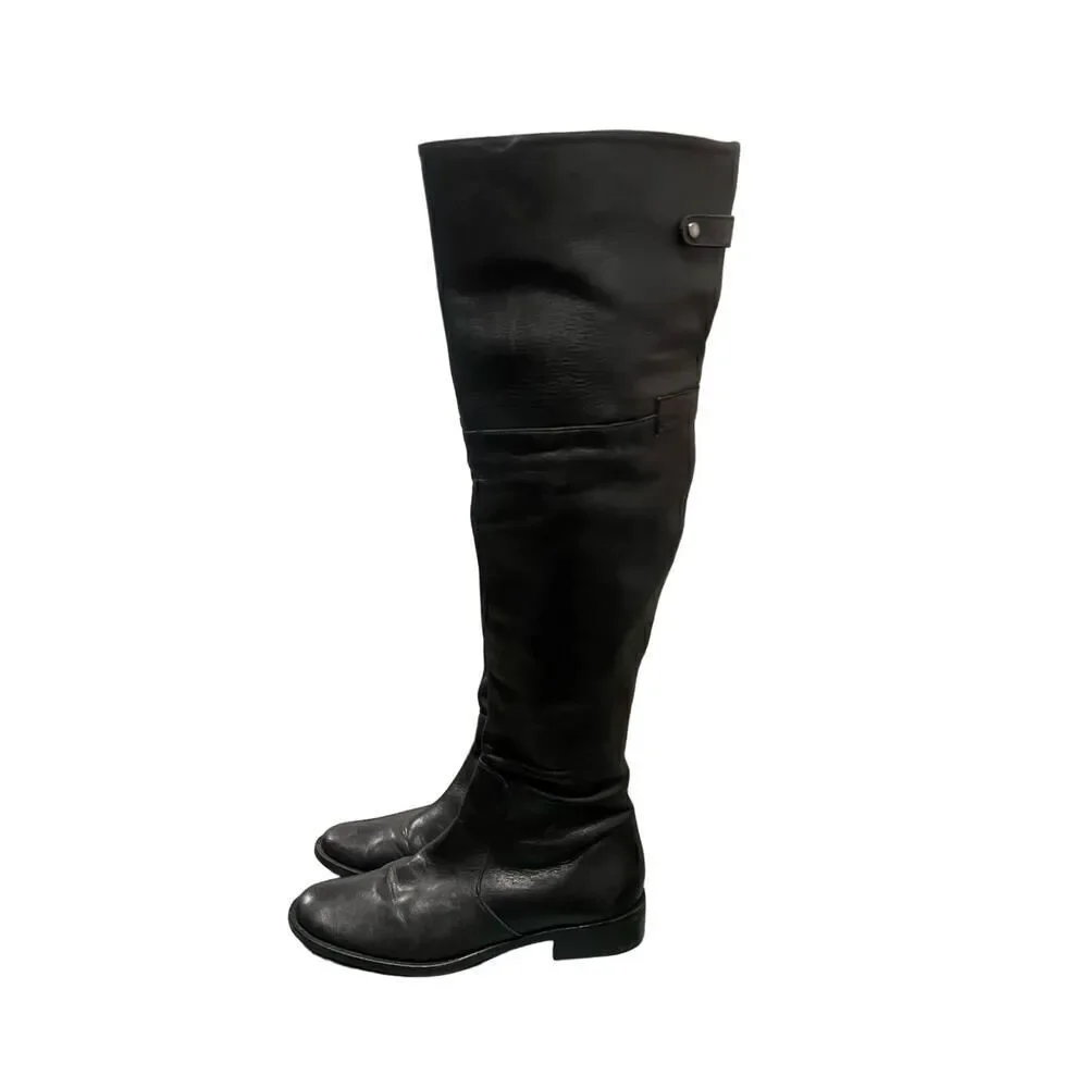 MATISSE BLACK LEATHER KNEE HIGH BOOTS SIZE 8.5